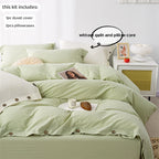 3pcs  100% cotton bedding set Double Duvet Cover Set 220x240 Solid Twist Cotton King Size Bedding Set Quilt Cover Set