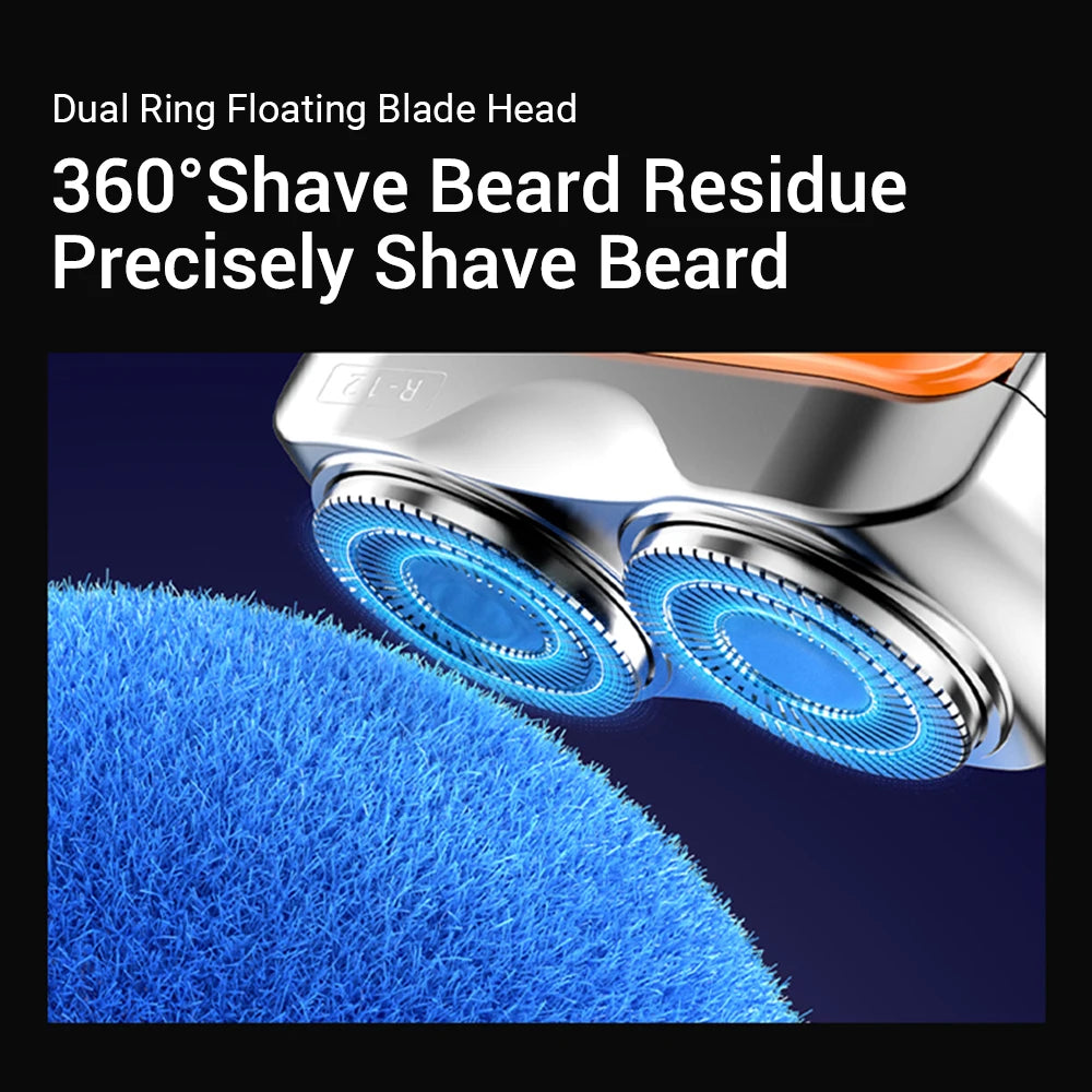 Waterproof Electric Smart Shaver Travel Razor Mini Dual Blade Shaver Men Shaver Portable Beard Trimmer Remover Rechargeable