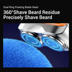 Waterproof Electric Smart Shaver Travel Razor Mini Dual Blade Shaver Men Shaver Portable Beard Trimmer Remover Rechargeable