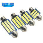 100pcs Festoon Car LED Interior Reading Light 4000K Warm White C5W C10W 31mm 36mm 39mm 41mm Auto Room Ceiling Dome Lamp 12V