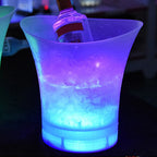 5L Champagne Beer Bucket 4 Color Deocrative Bars Night Party LED Light Up New Waterproof Plastic LED Ice Bucket Bars Nightclubs