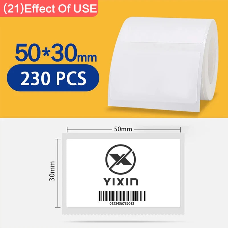 Niimbot  B1 White Sticker 3/5/10 Rolls Waterproof Paper Adhesive Label White Anti-Oil For B1 B21 Mini Thermal Printer Tape