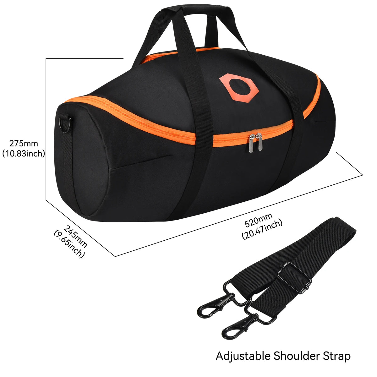 JBL Boombox 4 Speaker Carrying Case Shockproof Protective Storage Bag, Black