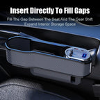 Car Supplies Wireless Charging Car Seat Gap Organizer With 40W USB-C/ Lightning Fast Charge Cable Center Console Storage Box