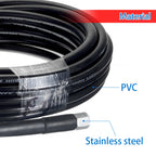 1Pc 6m /8m /10m /15m Pressure Washer Replacement Hose M22 Screw M14 Thread 5800 PSI Max 60℃ PVC Stainless Steel Car Wash Pipe