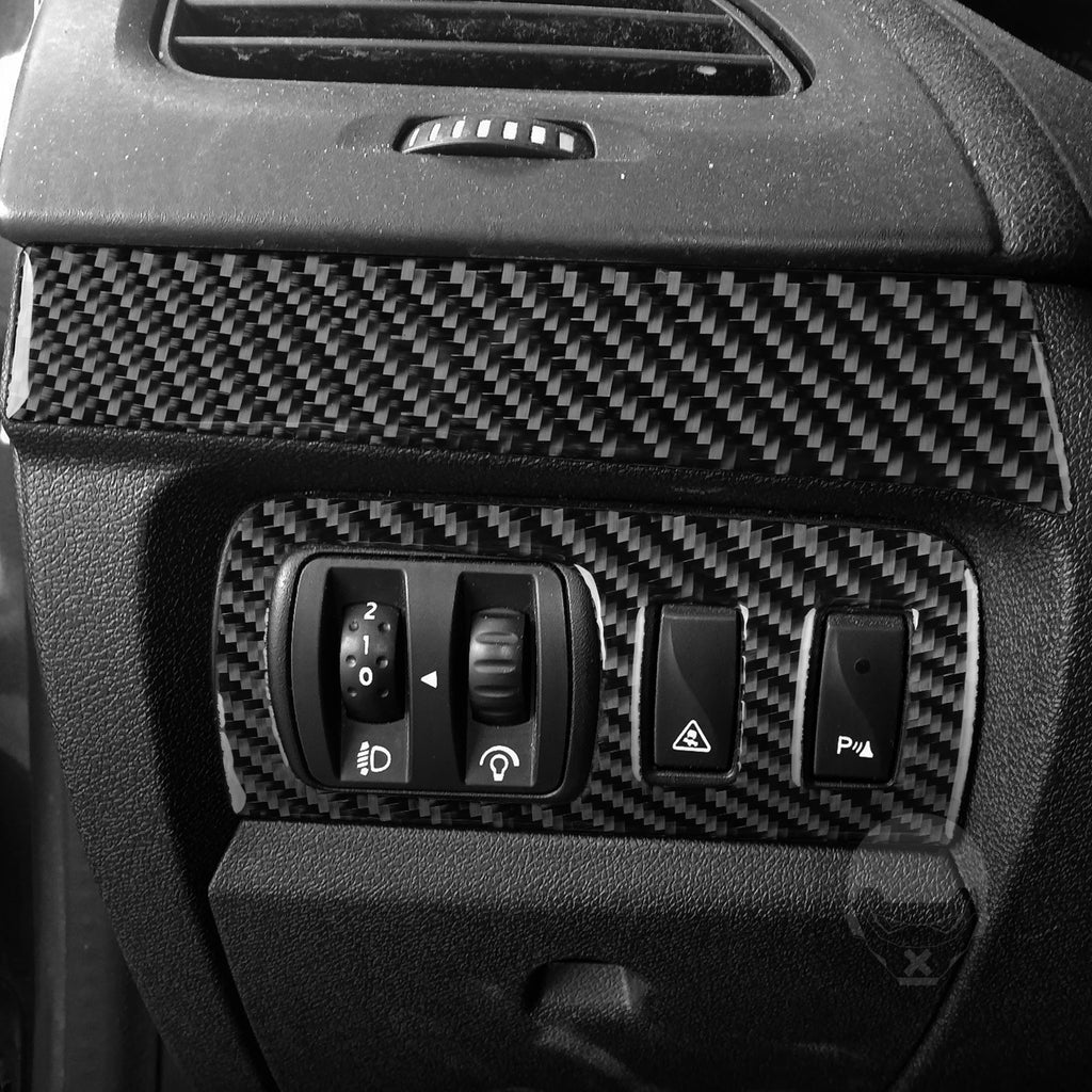 For Renault Fluence Megane 3 RS 2009-2017 Real Carbon Fiber Stickers Central Radio AC/CD Shift Door Panel Car Trim Accessories