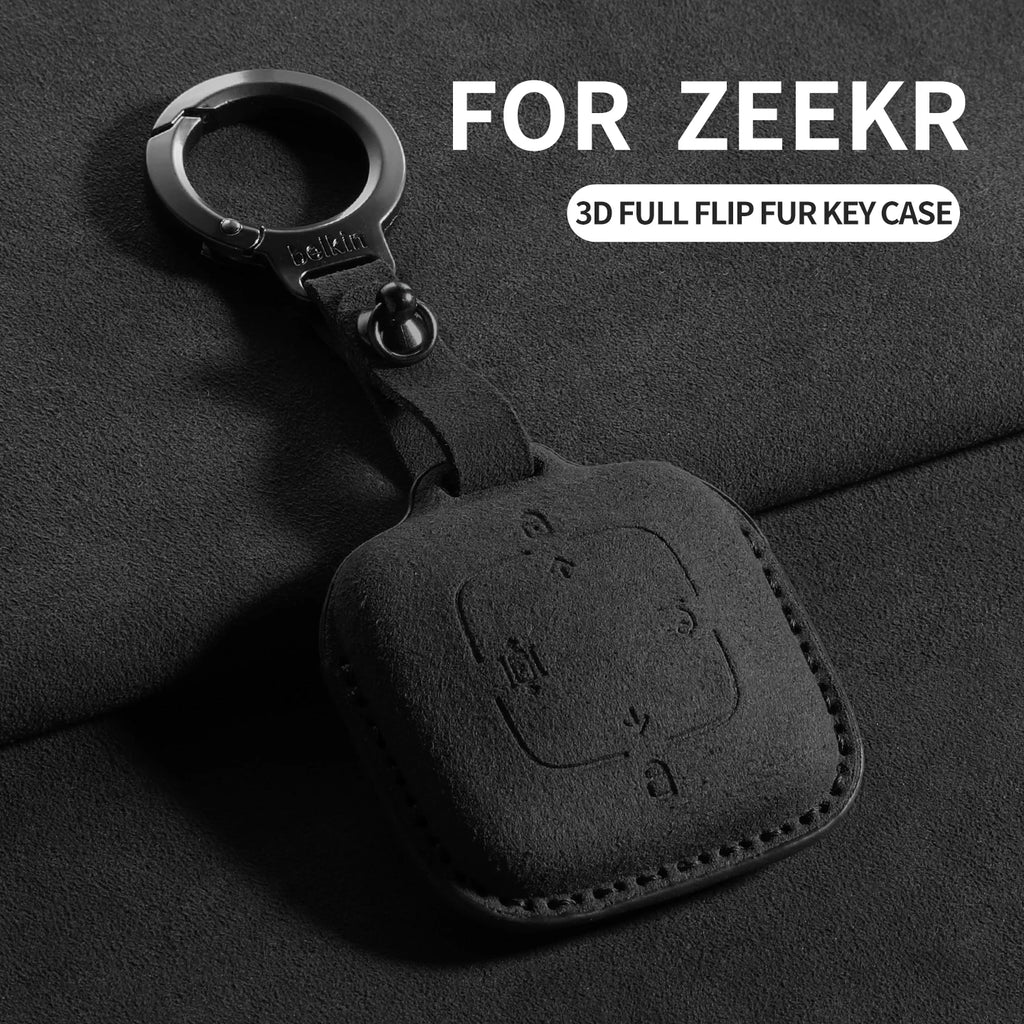 Suede Car Remote Key Case Cover For ZEEKR X 001 007 009 7X MIX Car Remote Key Case Shell Durable Protector Decorative Accessorie