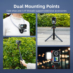 Flymile Action 6 Metal Cage Protective Case Aluminum Alloy Shell Cold Shoe Mount Adapter for DJI Action 6 Creator Accessories