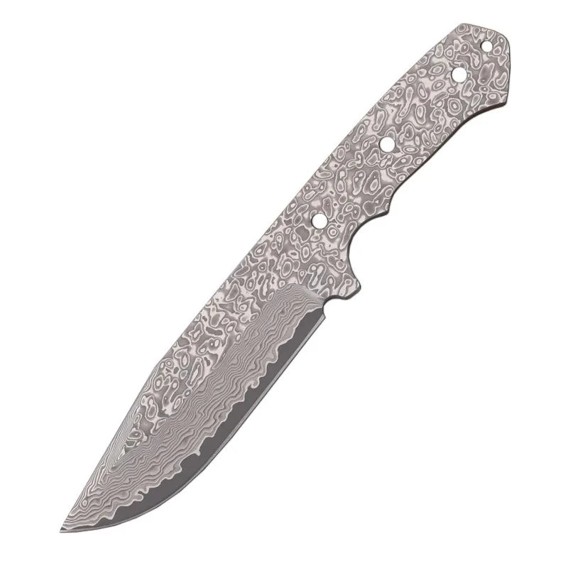 DIY Semi-finished Damascus Steel Knife Embryo Household DIY Knife Supplies Accessories for Fixed Blade Knife Kitchen