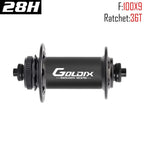 GOLDIX GDX370 Bicycle Hub Sealed Bearing Center Lock Disc Brake J-Bend 28 Holes Ratchet 36T BOOST MTB Hub for Shimano HG MS XD