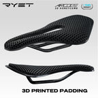 RYET 3D Printed Bicycle Saddle Ultralight Carbon Fiber Hollow Comfortable Breathable MTB Gravel Road bike Cycling Seat Parts
