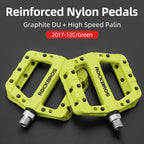 ROCKBROS Bicycle Pedals Ultralight Sealed Bearings Nylon Bike Pedals Anti-Slip MTB Road Flat Platform Cycling Pedal Accessories