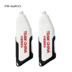 AhyKa 600ml Aerodynamic Bike Water Bottle with Bracket Set, MTB/Road, Black