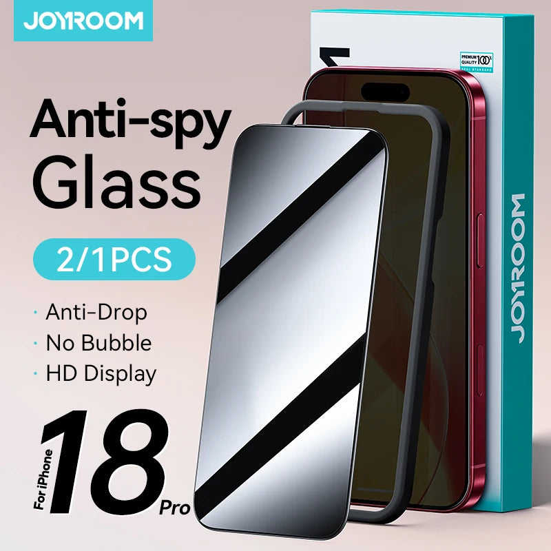 Joyroom 1/2PCS For iPhone 17 Pro Max Anti-Spy Glass Privacy Screen Protector Glass For iPhone 17 Pro 17 Air Tempered Glass Film