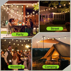 Garden Solar String Lights Led Remote Control Outdoor Lamps Waterproof Outdoor Solar Led Light For Party Camping Tent Decoration