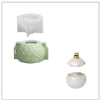 Christmas Bauble Candle Jar Silicone Mold, Reusable for Concrete Jesmonite Cement, Large/Small