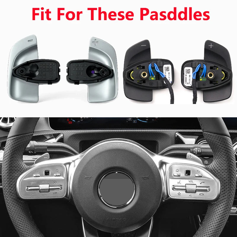 For Mercedes-Benz A Class W177 V177 B C E Class W205 W246 W213 GLA Car Steering wheel paddle shifters Aluminum Shift Paddle