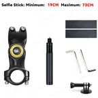 Motorcycle Bicycle Selfie Stick Monopod Mount Handlebar Bracket for Insta360 X5 X3 X4 GoPro Hero 13 12 11 10 9 8 DJI Accessories