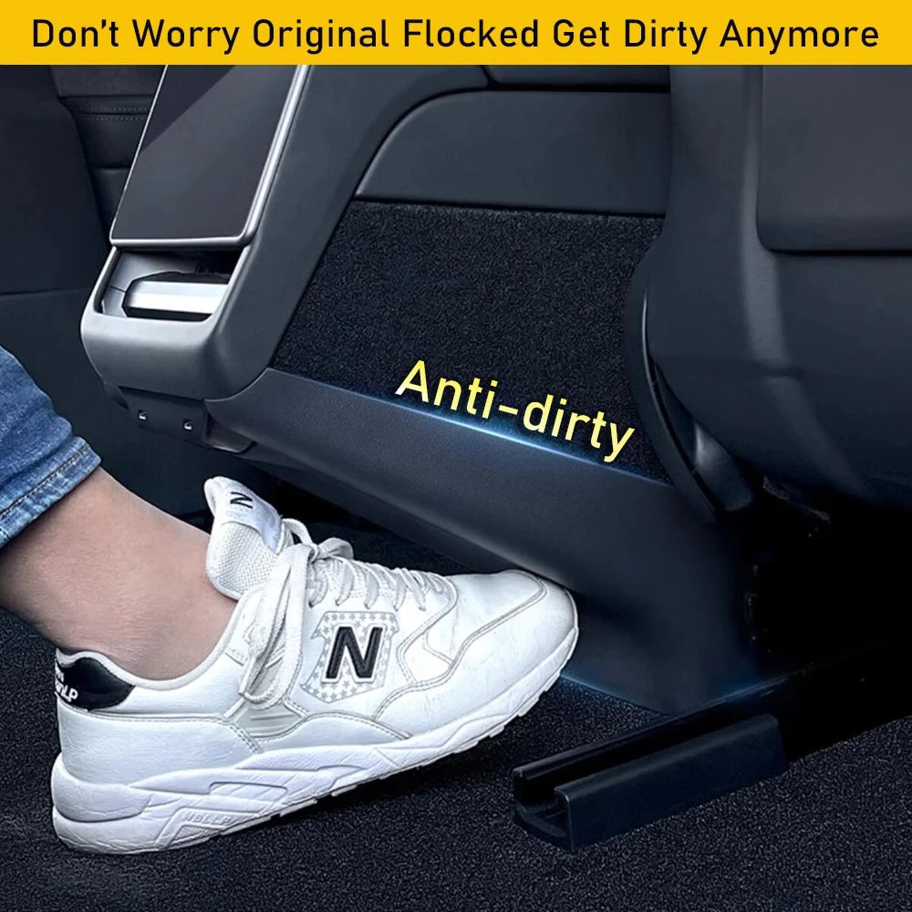 Rear Anti Kick Cover Protector Trim for Tesla Model Y Juniper Model 2025 2026 Air Condition Vent Outlet Kick Pad Mat Accessorie