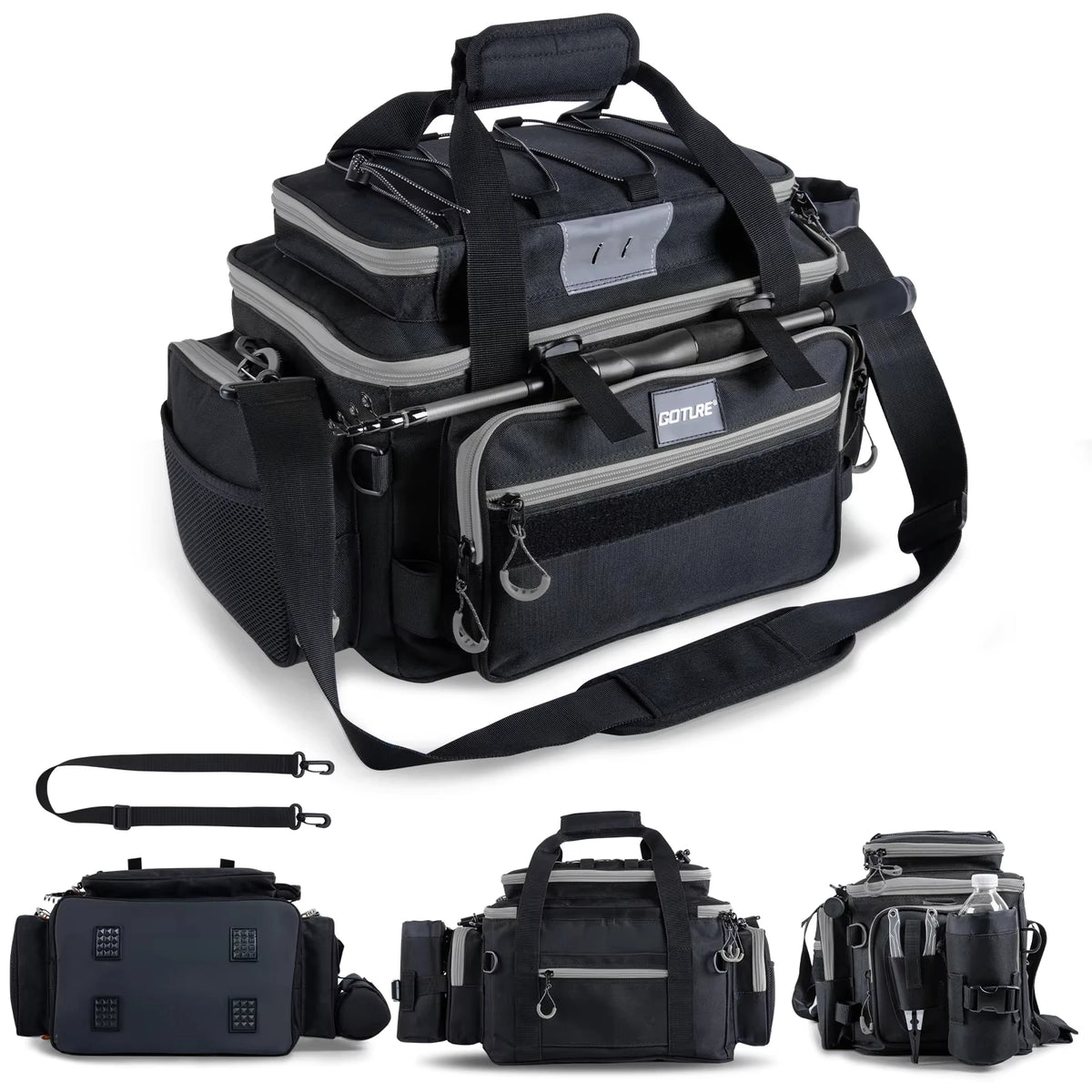 Goture 53*30*29 Outdoor Waterproof Fishing Bag Cycling Sports Storage Shoulder Bag Large Capacity Hunting Tactical Soft Bag