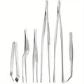 6 PCs/Pack Stainless Steel Kitchen Tweezers Set, Professional Chef Tweezers, Cooking Tweezers, Used for Cooking, 12 in, 6.3 in