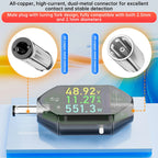 DC 5.5x2.5mm Voltage Current Power Meter Tester, 4.5-50V 0-12A Digital Voltmeter Ammeter