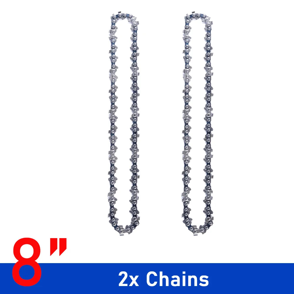 8 Inch Chainsaw Guide Bar And Saw Chain Set 45 Drive Link Electric Saw 1/4''P for Brushless Electric Saw Wood Cutter Spare Chain