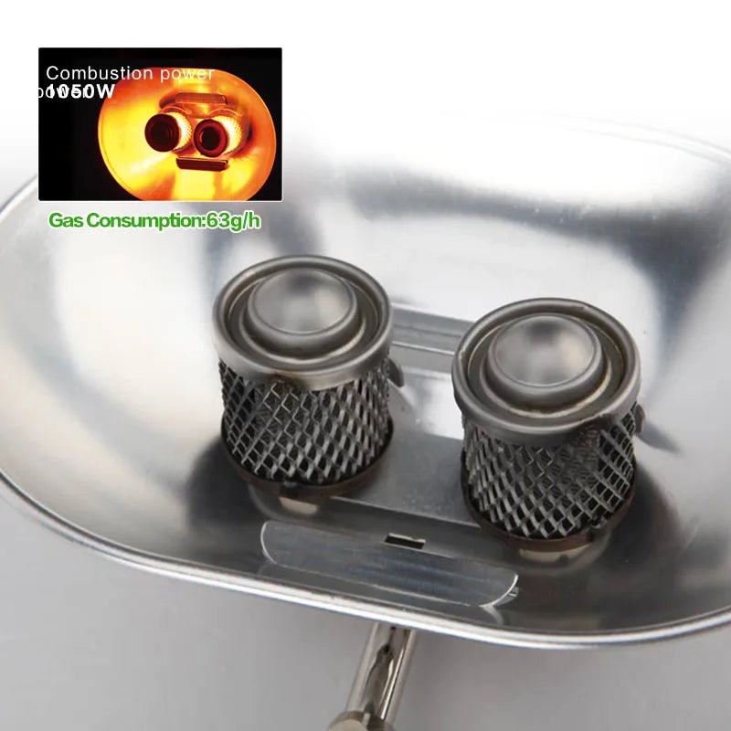 BRS-H22 Outdoor aluminum alloy stainless steel Gas Heater Infrared Ray Double Burners Heating Stoves
