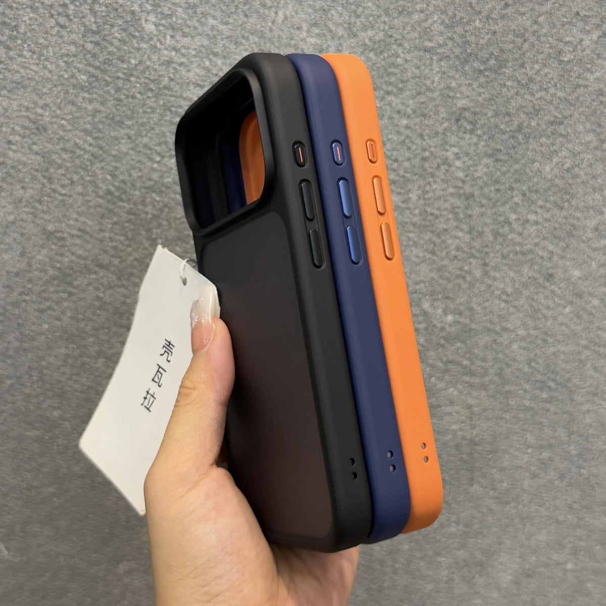Luxury Orange Shield Matte Transparent Phone Case For iPhone 17 Pro Max 17 Pro 17 New Metal Buttons Skin Feel Shockproof Cover