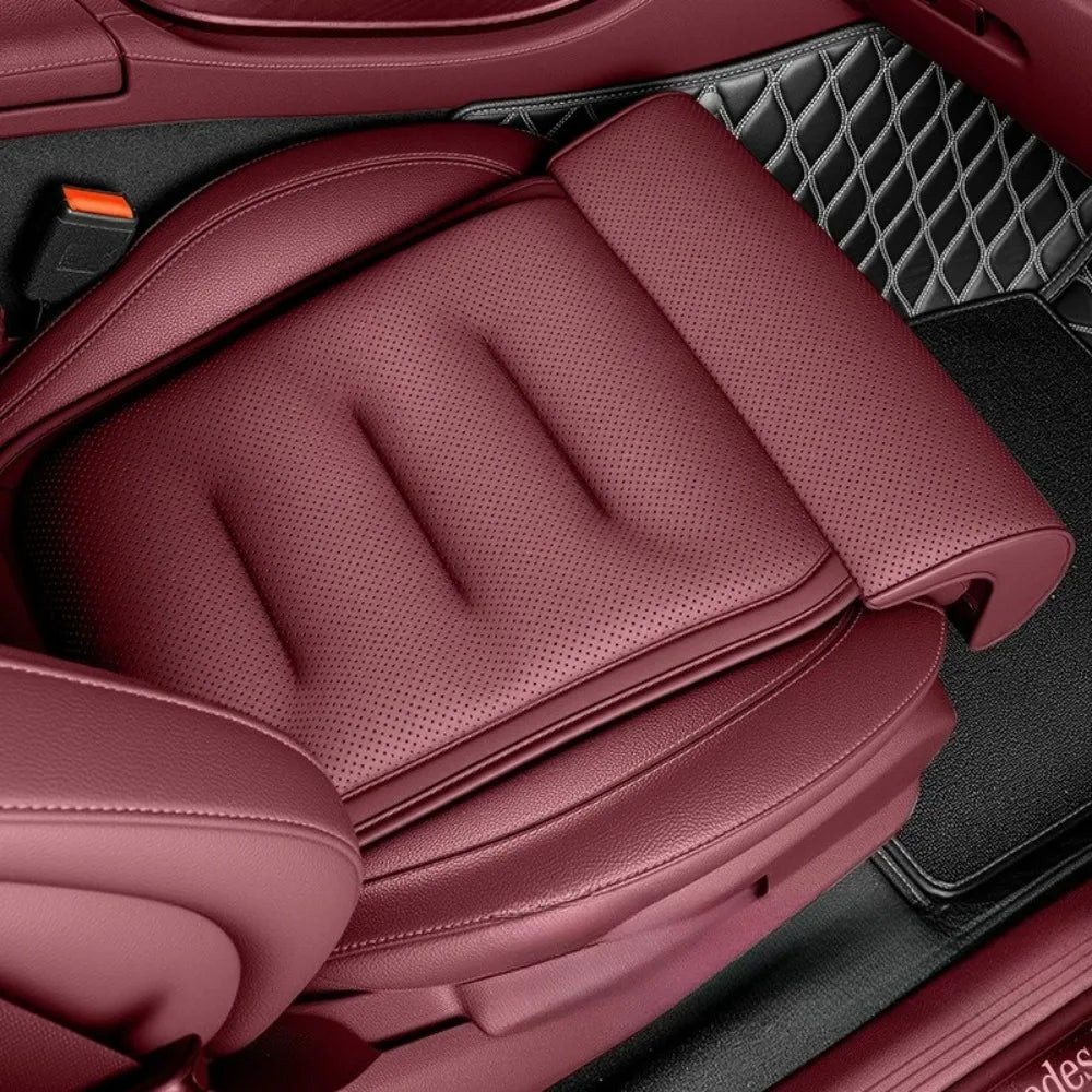 Universal Suede Cover Memory Foam Leg Support Thick Padding Non-slip Car Seat Cushion Adjustable Seat Extender