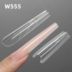 YOKEFELLOW&MR NAIL Sandwich Nail Forms 15size 240pcs Oval Extension Dual Form No Paper Forms Needed For Easy Nail Extensions