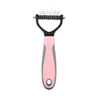 Cat Hair Removal Comb Dog Hair Removal Brush Stainless Steel Double Sided Pet Grooming Brush Removing Tangles Cat Accessories