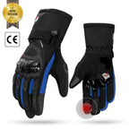 KEMiMOTO CE Motorcycle Gloves Winter Black Guantes Moto Invierno Warm Touch Screen Waterproof Windproof Gloves Protective