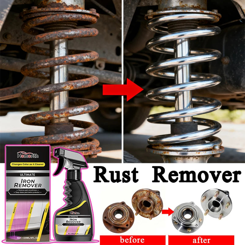 Car Rust Remover Quick Remover  Exhaust Pipe Rust Removal Spray Cleaning Metal Iron Powder Old Cars To New