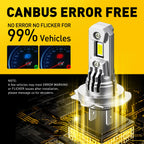 2Pcs Q16 H7 LED Canbus 100W High Power For Peugeot 308 Renault Clio VW Golf 6500K 12V Spotlight Head Hi/Lo Beam Ampoule H7 Turbo