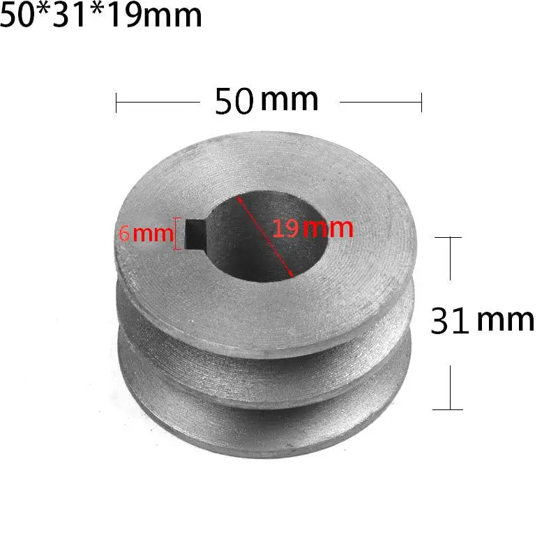 For A Type V Belt V Belt Pulley Dia 50mm 100 Cast Iron Double Slot Pulley Power Tool Accessory V Belt Pulley A Type