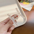 4PCS Hair Clip Small Hairpins for Woman 4.5CM Mini Transparent Jelly Grab Clip Hair Crab Ponytail Braid Claw Hair Accessories