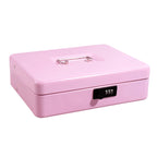 1 pc Money Box with Key -Money Tin with Lock - Medium-sized Cash Box with Coin Tray for Petty Cash Coins Notes,Home , Business