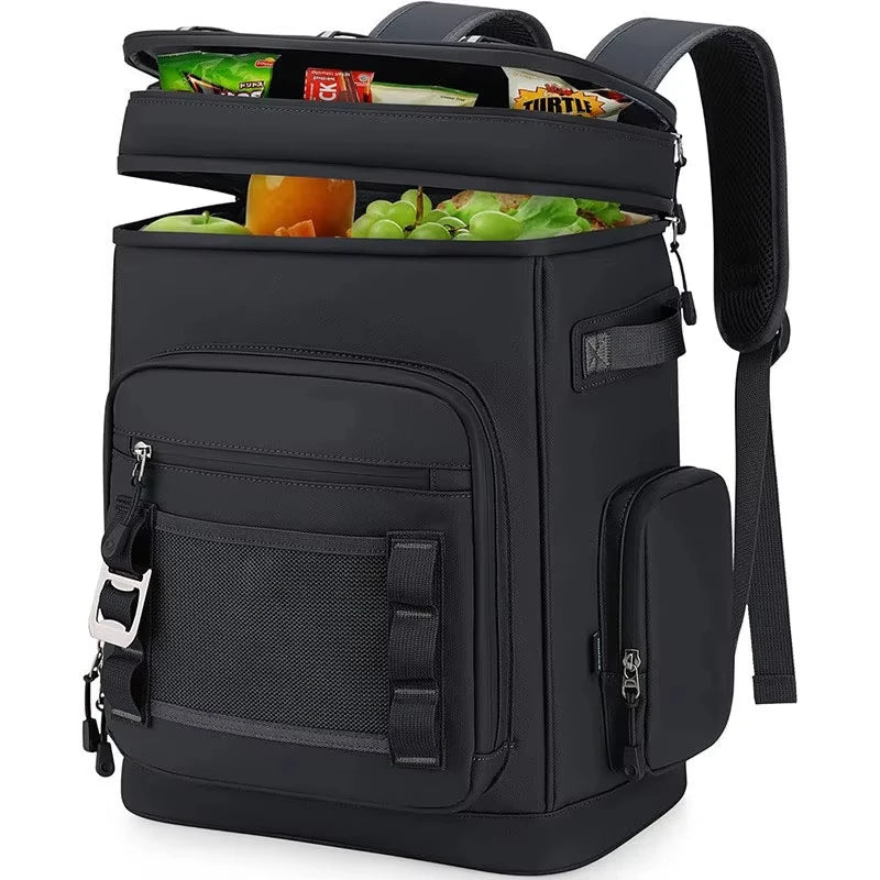 30L Waterproof Insulated Cooler Backpack, Leakproof Soft Cooler Rucksack, 35 Cans