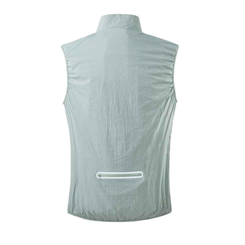 JNLN Unisex Waterproof Running Hiking Vest Sleeveless Packable Jacket Black Green Gray