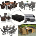 Patio Furniture Covers, Table and Chair Covers Waterproof, Dustproof, UV-Resistant 210D Oxford Fabric Protective Covers