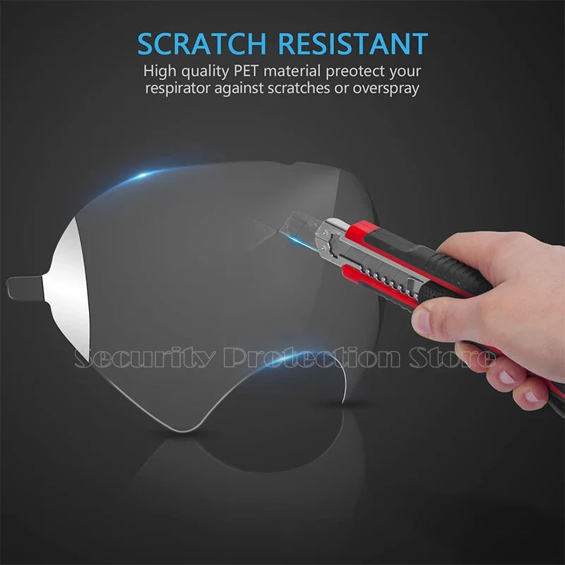 Peel-Off Lens Cover for 3M 6000/6700/6800/6900/6885 Respirator Mask, 5-100pcs