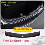 USVOTOV for Tesla Model Y Juniper Launch Model 3 2025 2026 Trunk Sill Guard Cargo Mat Rear Bumper Protector TPE Pads Accessories