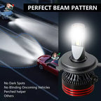 Heyword 2800W 6000000LM PLUS H7 H11 H1 H4 Led Headlight Bulb 6000K LED HB3 HB4 Double Copper Tube Led Light Kit for Car 12V 2PCS
