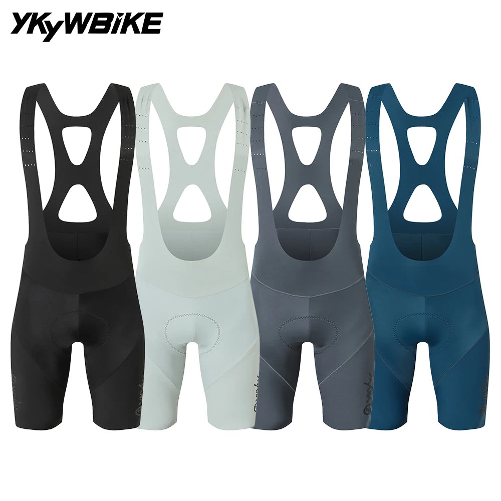 YKYWBIKE Men Cycling Bib Short Italy Interface Padding 7 Hours Riding Summer Road Bike Bibs Pants  Seamless Bicycle Shorts Bib