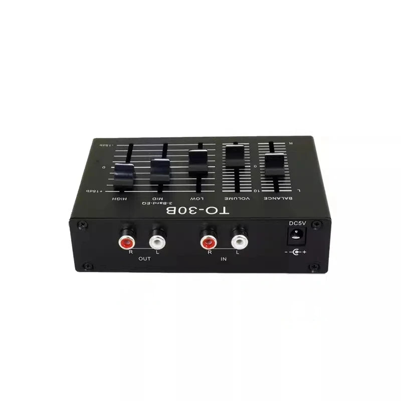 GHXAMP 3band EQ Stereo Audio Tone Tweeter Mid Bass Equalizer HIFI NE5532 Preamplifier L R Channel Balance Volume Adjustment DC5V