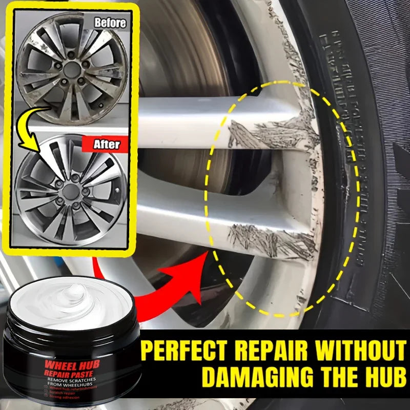 Car Wheel Rim Scratch Repair Paste, Aluminum Alloy Rim Touch-Up Paint, 1 Bottle