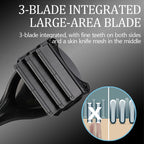 Men's painless back shaver three blade hair removal device back long handle portable foldable shaver body care