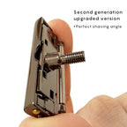 Whityle Safety Razor 2nd Gen Dual Half-Blade Shaving System with Glide Roller, Matte Black