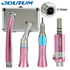 Dental High & Low Speed Handpiece Kit Straight Contra Angle Single Water Spary Air Turbine 4 Hole 2 Hole Pink Color Lab
